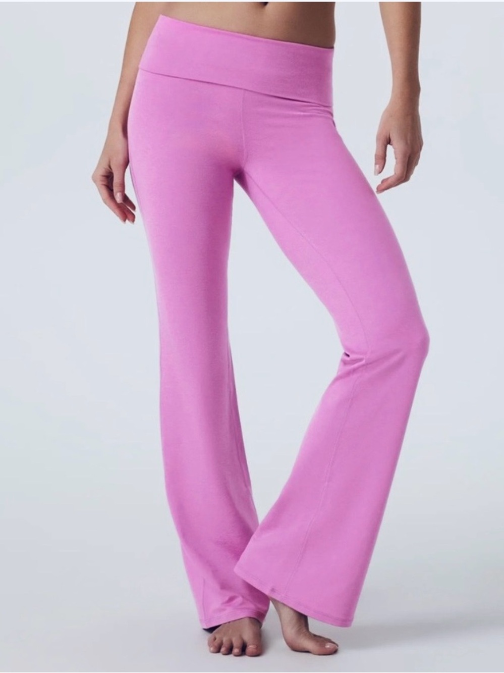 Vuori Women's Halo Foldover Pant Azalea Pink Heather Size Large